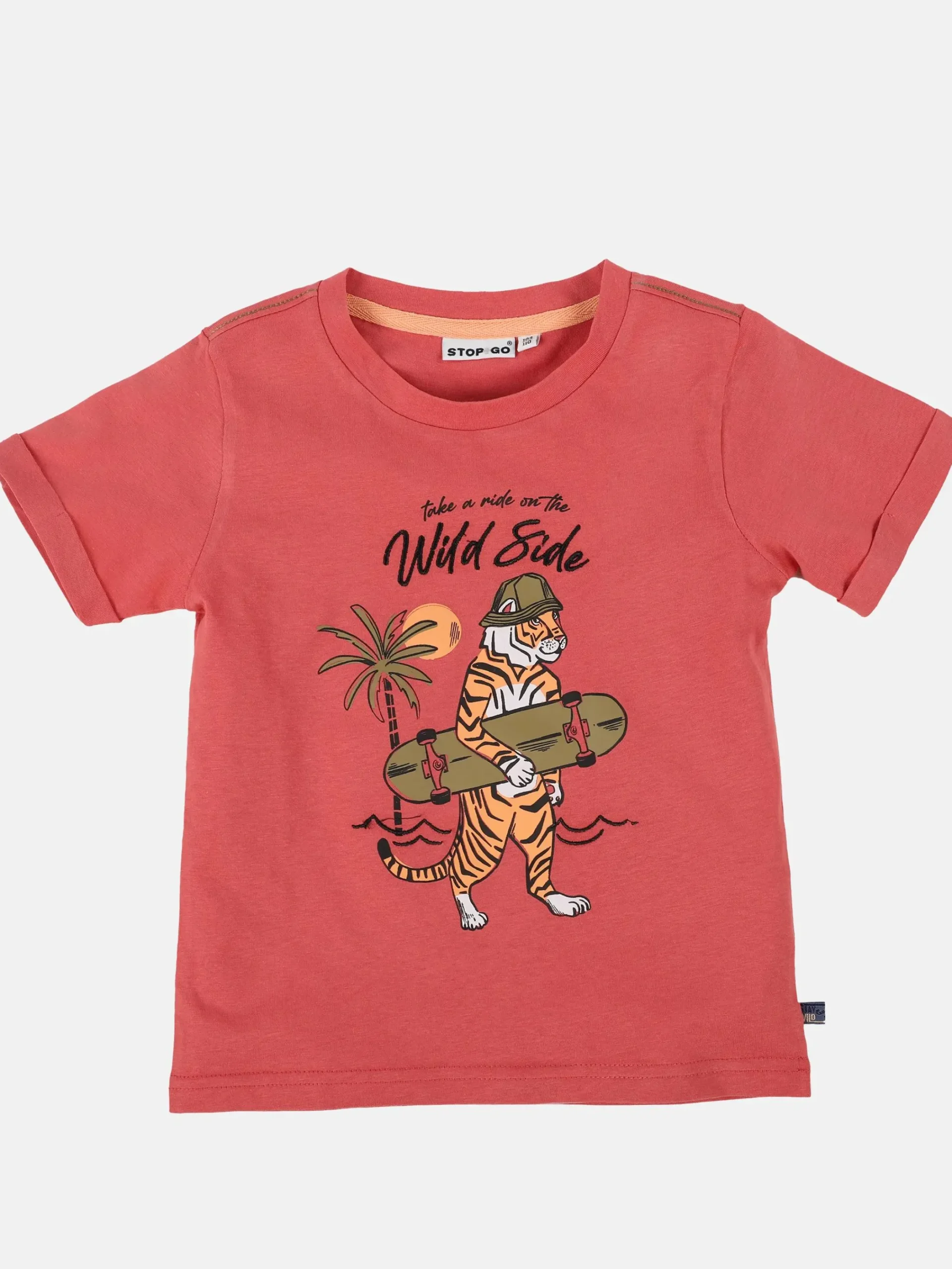 Kinder Stop + Go Jungen Shirt mit Frontprint