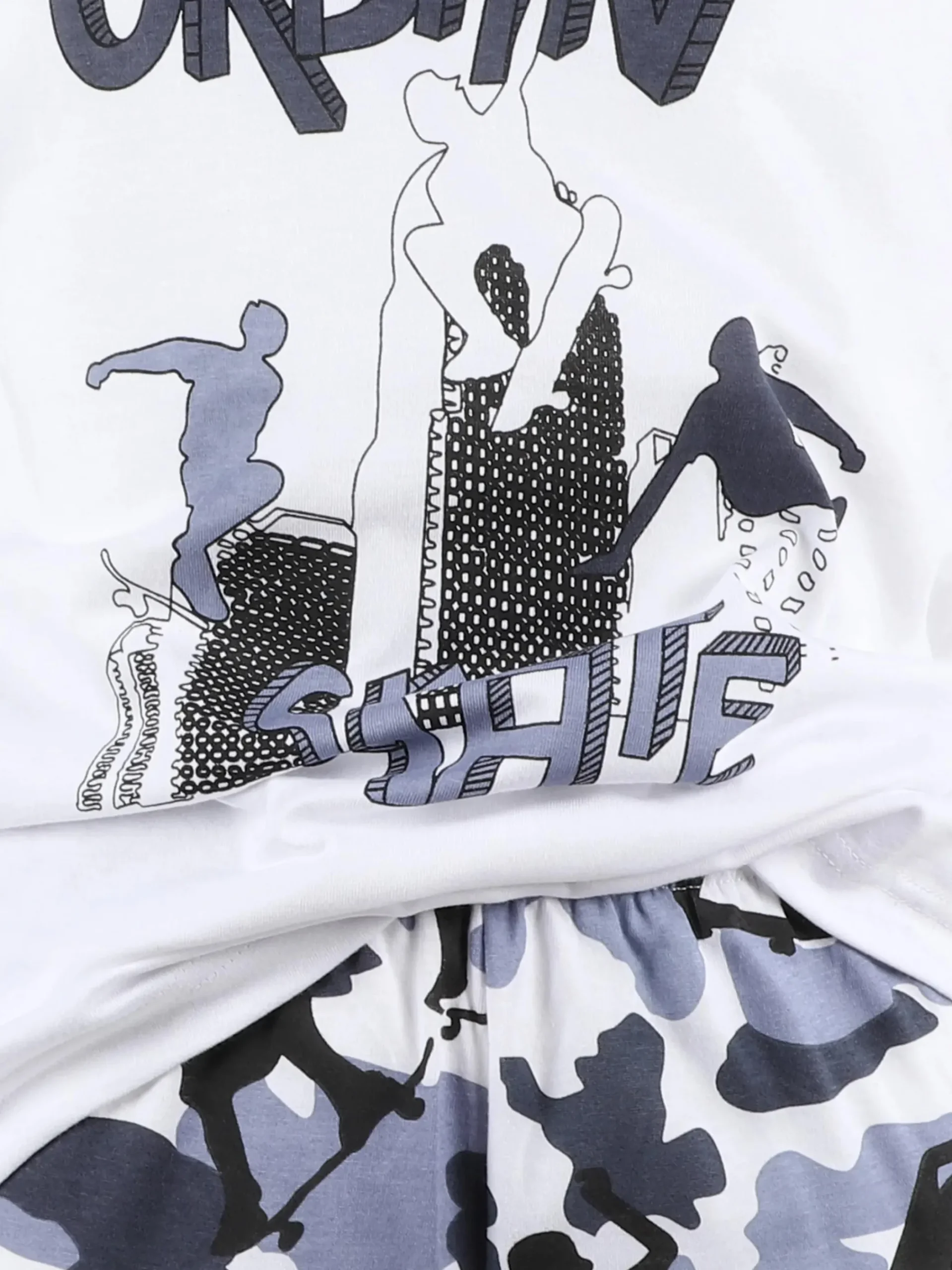 Kinder Stop + Go Jungen Shorty mit Frontprint