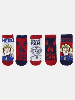 Kinder Feuerwehrmann Sam Jungen Socken im 5er Pack mit Feuerwehr Sam Motiven