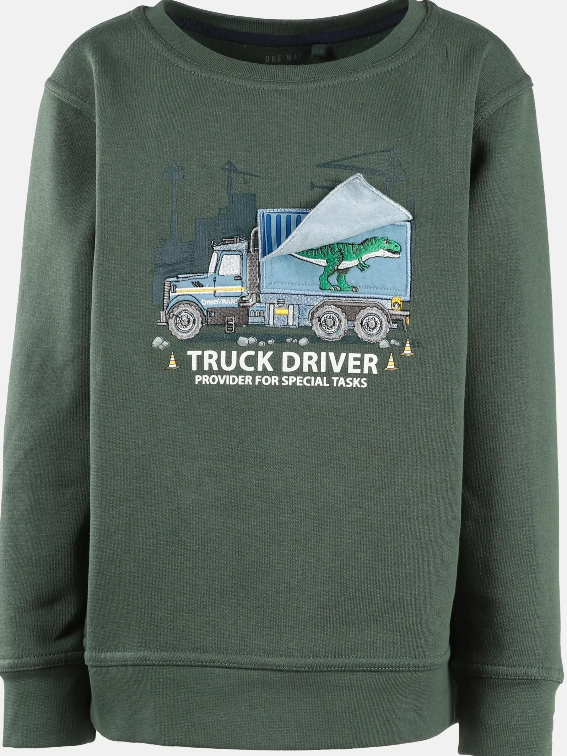 Kinder One Way Jungen Sweatshirt mit Stickerei-Motv