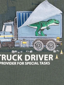 Kinder One Way Jungen Sweatshirt mit Stickerei-Motv