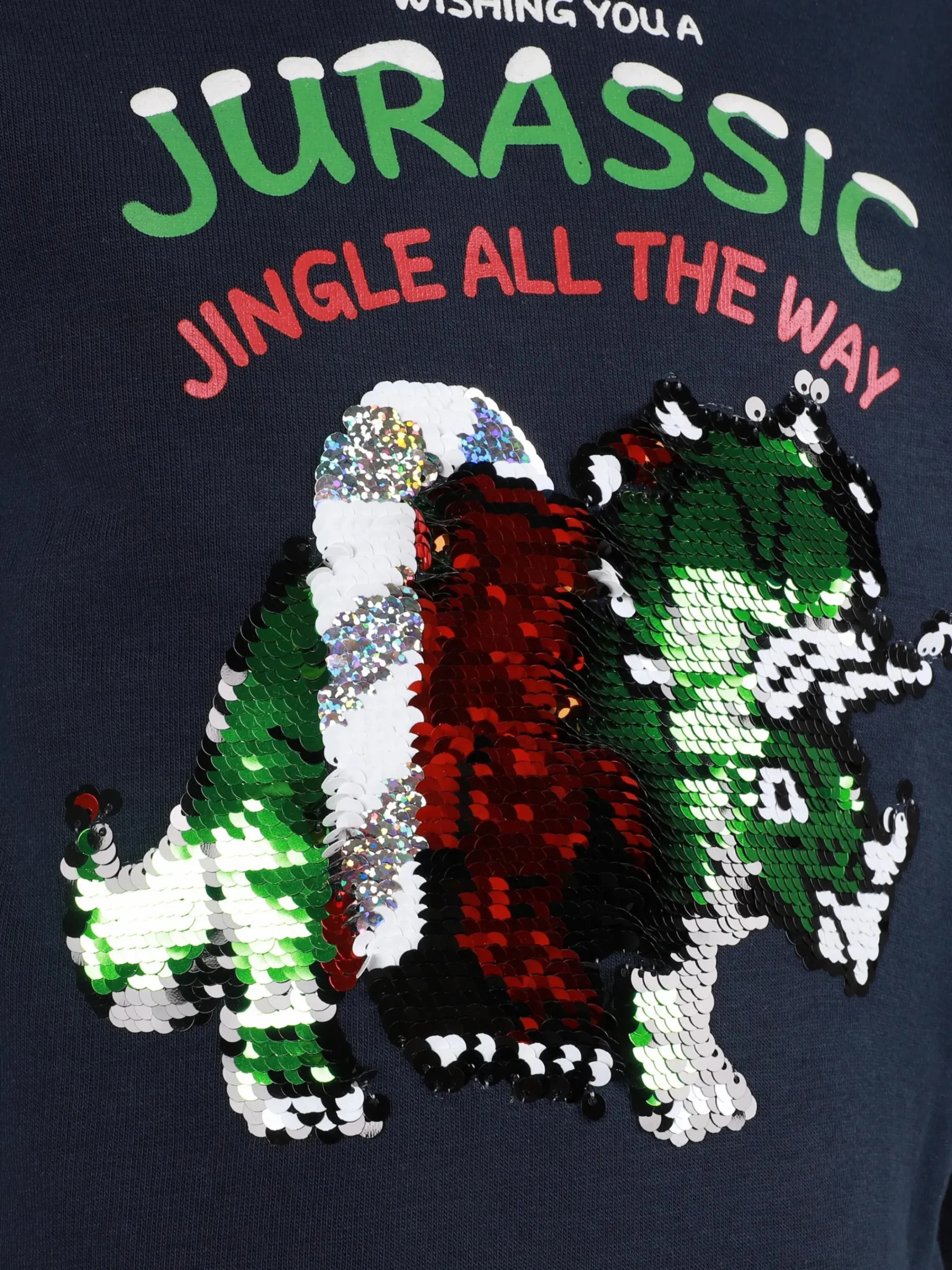 Kinder Stop + Go Jungen Weihnachts-Sweatshirt mit Pailletten und Printmotiv