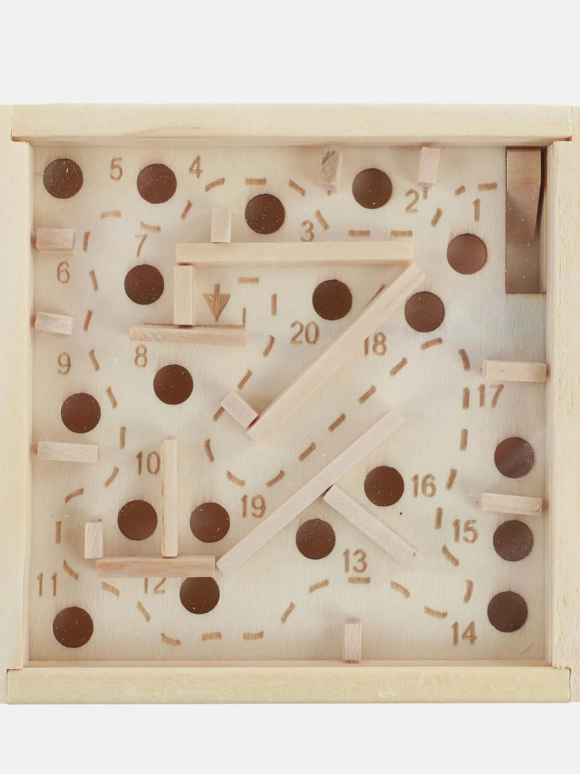 Kinder Spielzeug Kugellabyrinth aus Holz, 12x12cm