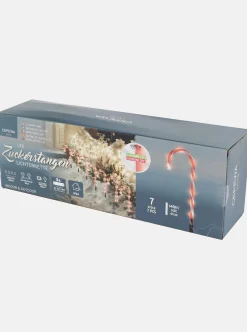 Weihnachten LED Zuckerstangen Lichterkette, Outdoor 7er