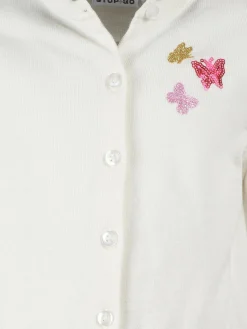 Kinder Bubble Gum Mädchen Cardigan mit kleinen Schmetterlingsapplikationen