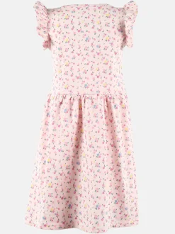 Kinder Bubble Gum Mädchen Kleid mit Flügelärmelchen und Alloverprint