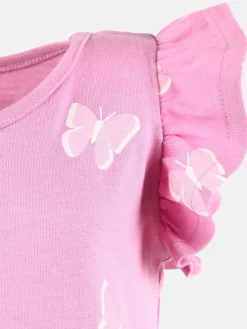 Kinder Bubble Gum Mädchen Kleid mit Flügelärmelchen und Alloverprint