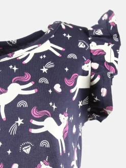 Kinder Bubble Gum Mädchen Kleid mit Flügelärmelchen und Alloverprint