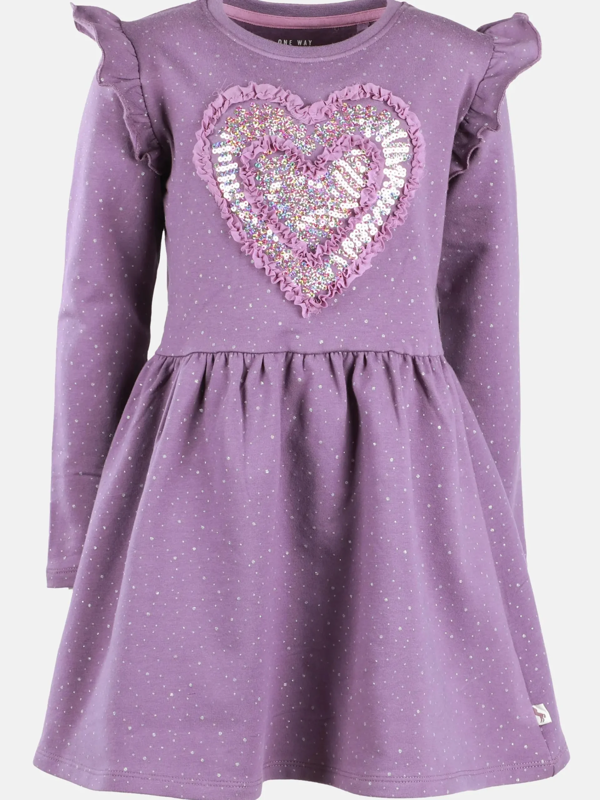 Kinder One Way Mädchen Kleid mit Pailletten-Herz