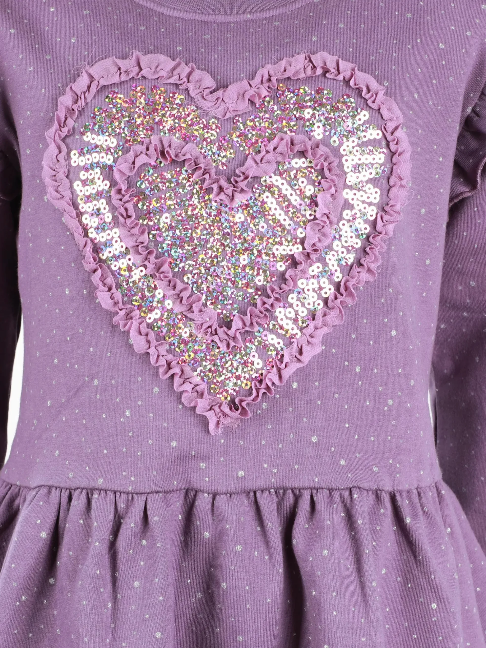 Kinder One Way Mädchen Kleid mit Pailletten-Herz