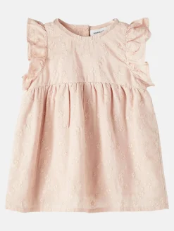 Kinder name it Mädchen Kleid mit Stickerei und Flügelärmelchen