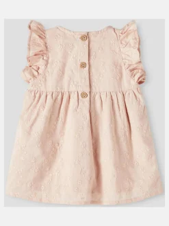 Kinder name it Mädchen Kleid mit Stickerei und Flügelärmelchen