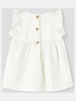 Kinder name it Mädchen Kleid mit Stickerei und Flügelärmelchen