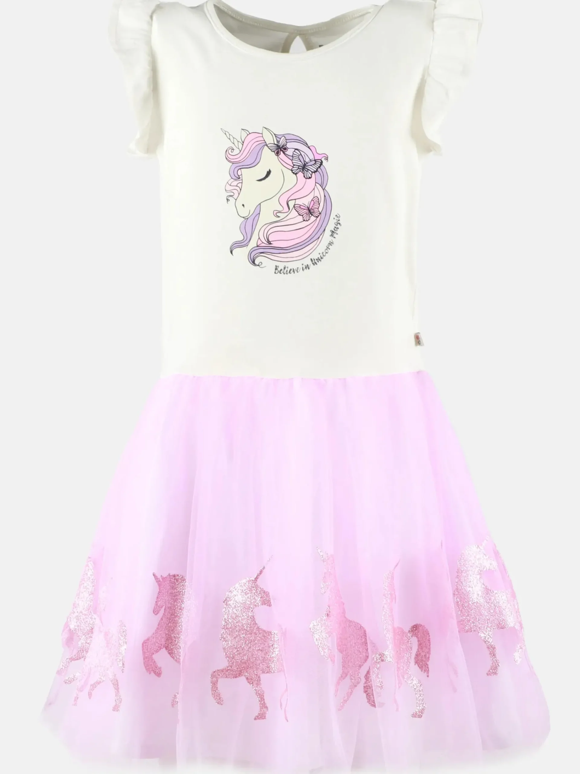 Kinder Bubble Gum Mädchen Kleid mit Tüllüberrock und Einhornprint