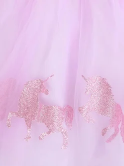 Kinder Bubble Gum Mädchen Kleid mit Tüllüberrock und Einhornprint