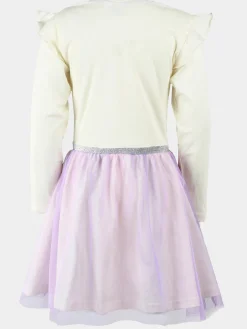 Kinder Frozen Mädchen Kleid mit Tüllüberrock