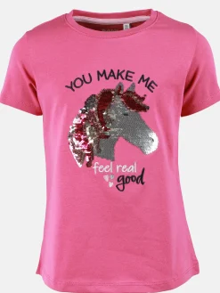 Kinder Bubble Gum Mädchen Langarmsshirt mit Paillettenmotiv Einhorn