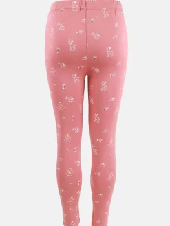 Kinder One Way Mädchen Leggings im 2er Pack, eine unifarben, eine mit Motiv