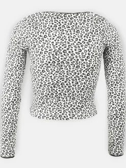 Kinder One Way Mädchen Longsleeve im Leoprint