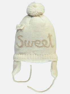 Kinder Bubble Gum Mädchen Mütze mit Schleife und Bommel