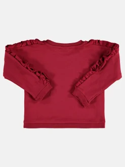 Kinder Stop + Go Mädchen Pullover mit Rüschenbesatz am Ärmel