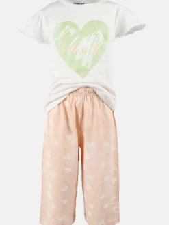 Kinder Stop + Go Mädchen Pyjama mit Herzchenmotiv