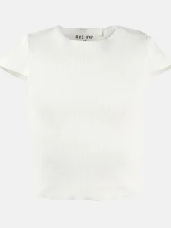 Kinder One Way Mädchen Rippshirt in kurzer Form