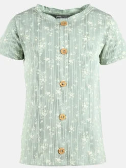 Kinder Stop + Go Mädchen Ripp-Shirt mit Alloverprint