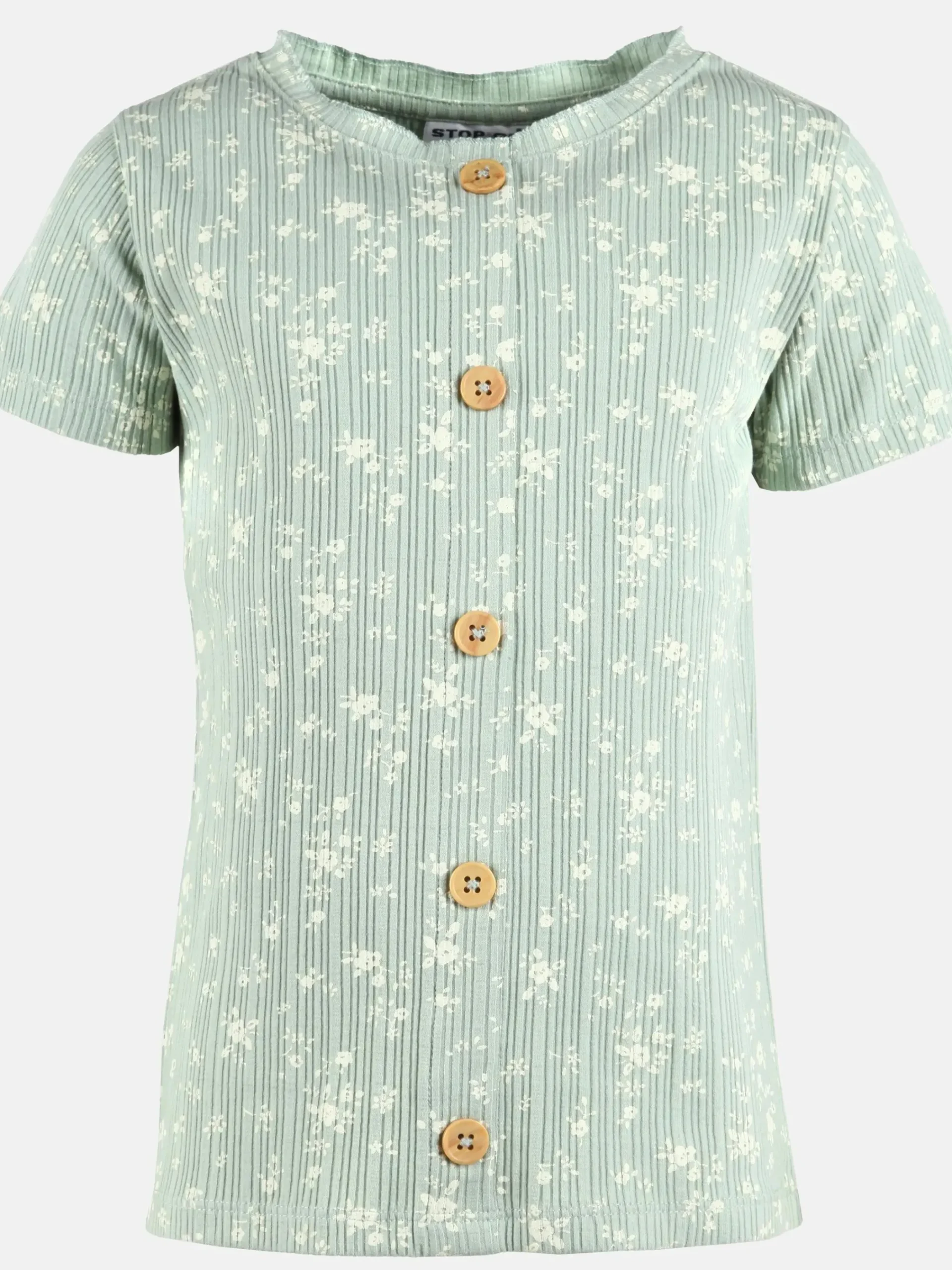 Kinder Stop + Go Mädchen Ripp-Shirt mit Alloverprint