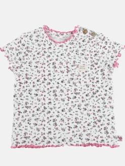 Kinder Bubble Gum Mädchen Rippshirt mit Blümchenprint