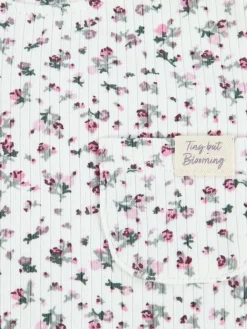 Kinder Bubble Gum Mädchen Rippshirt mit Blümchenprint