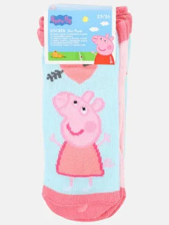 Kinder Peppa Pig Mädchen Socken im 5er Pack