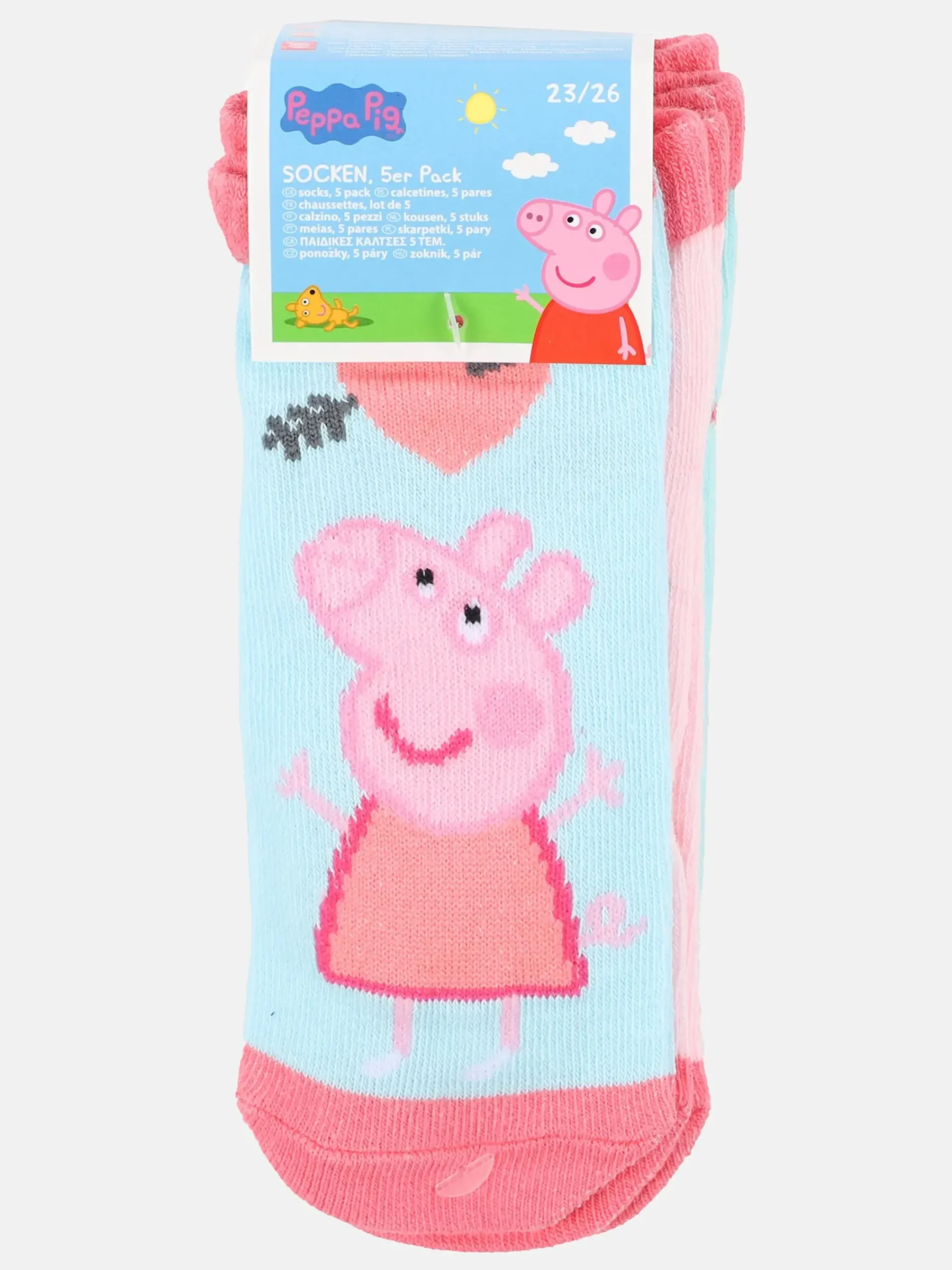 Kinder Peppa Pig Mädchen Socken im 5er Pack