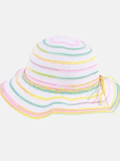 Kinder Bubble Gum Mädchen Stoffhut mit Kontraststreifen