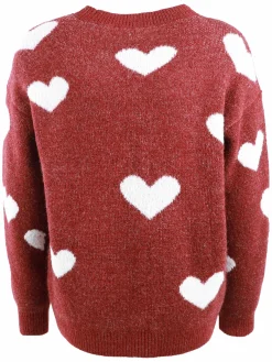 Kinder One Way Mädchen Strickpullover mit Herzen