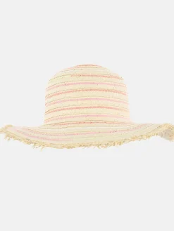 Kinder Stop + Go Mädchen Strohhut mit Kontraststreifen