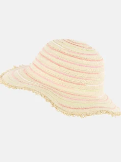 Kinder Stop + Go Mädchen Strohhut mit Kontraststreifen