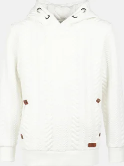 Kinder Stop + Go Mädchen Strukturhoodie mit Kunstlederdetails