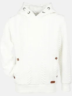 Kinder Stop + Go Mädchen Strukturhoodie mit Kunstlederdetails