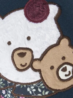 Kinder name it Mädchen Sweatshirt mit Bärenstickerei