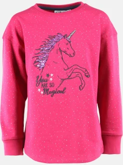 Kinder Stop + Go Mädchen Sweatshirt mit Paillettenmotiv und Stickerei