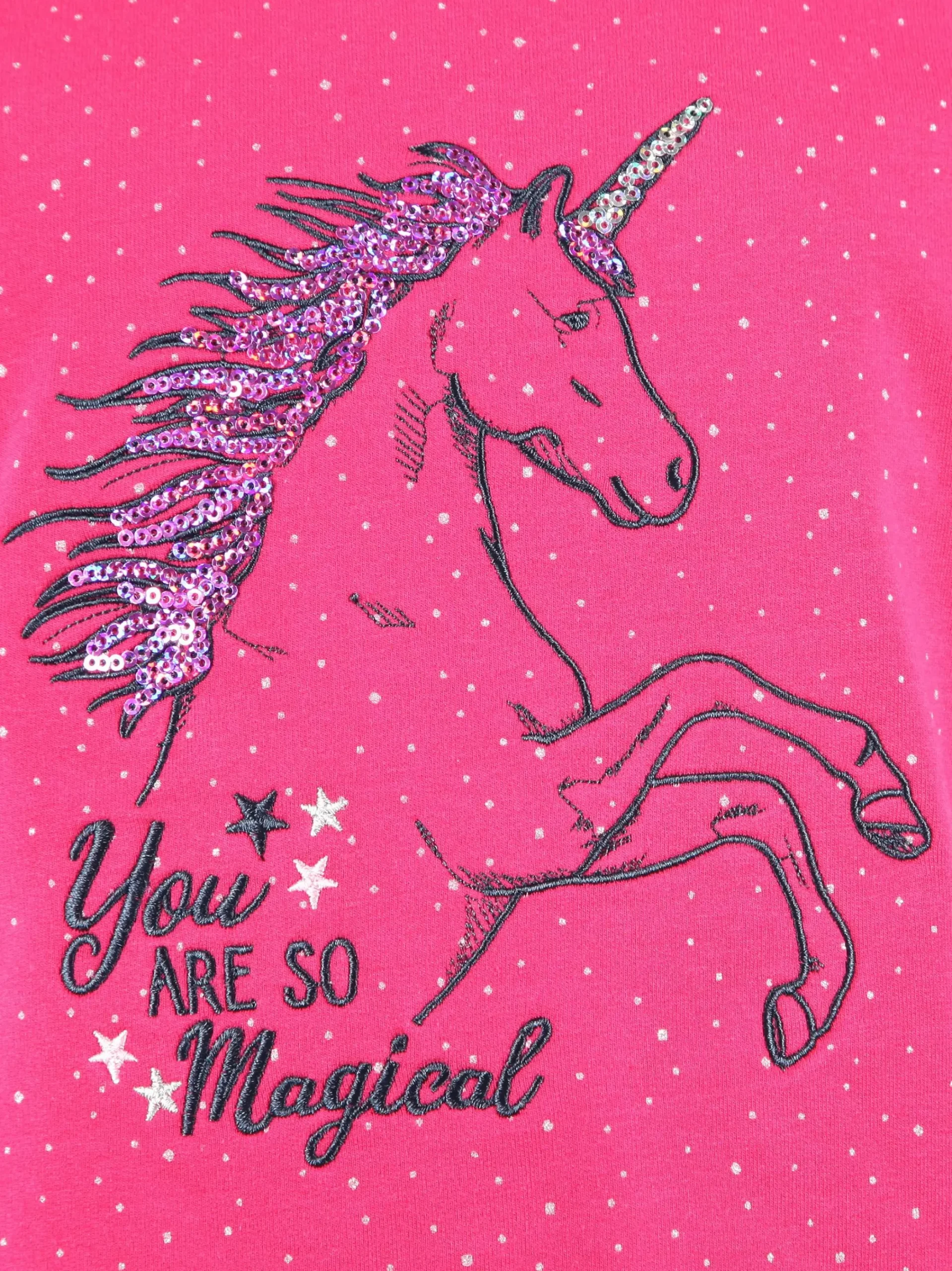 Kinder Stop + Go Mädchen Sweatshirt mit Paillettenmotiv und Stickerei