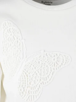 Kinder Bubble Gum Mädchen Sweatshirt mit Schmetterlings-Appliaktion