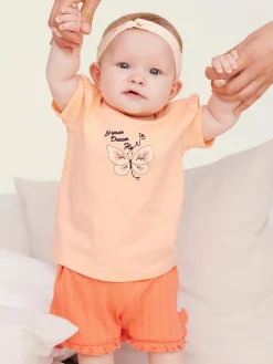 Kinder name it Mädchen Sweatshorts mit Rüschen