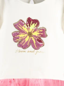 Kinder Stop + Go Mädchen Tüllkleid mit Glitzerprint und Wendepailletten