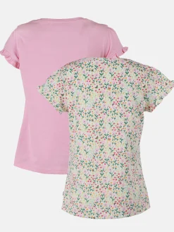 Kinder Stop + Go Mädchen T-Shirts im 2er Pack mit Print