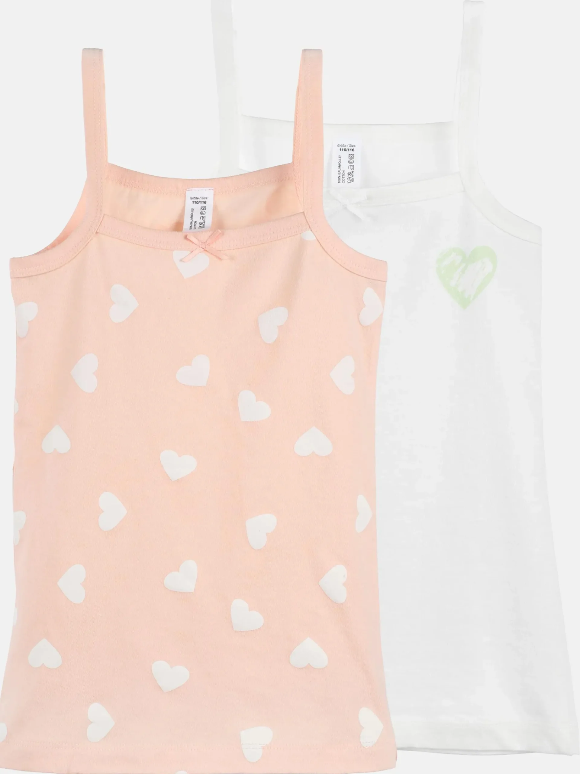 Kinder Stop + Go Mädchen Unterhemd im 2er Pack