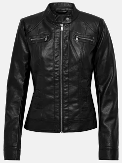 Damen Only BANDIT PU BIKER NOOS Lederimitatjacke