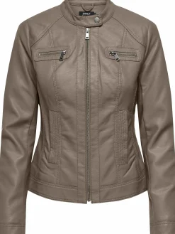 Damen Only BANDIT PU BIKER NOOS Lederimitatjacke