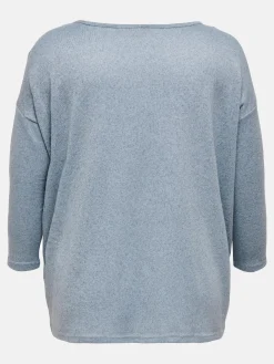 Damen Only Carmakoma CARALBA 3/4 TOP SOLID Strickshirt